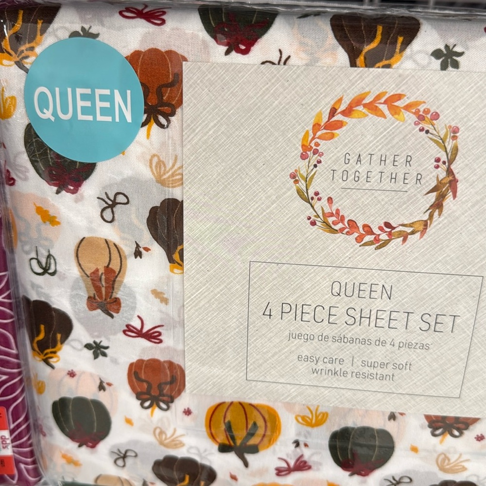 Fall Queen Sheet Set - Autumn Colors